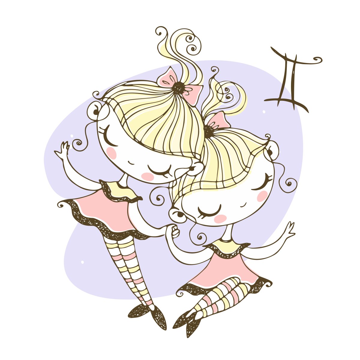 Смешные Близнецы вектор