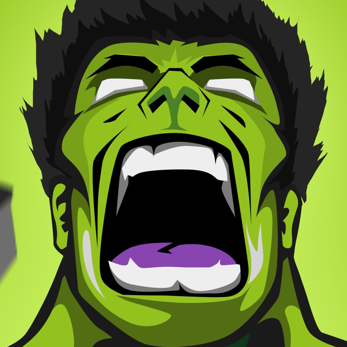 Лицо Халка на фон