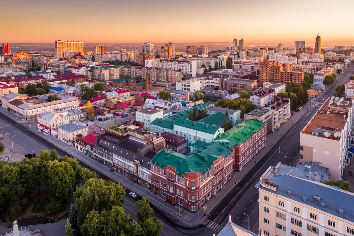 Уфа с высоты птичьего полета