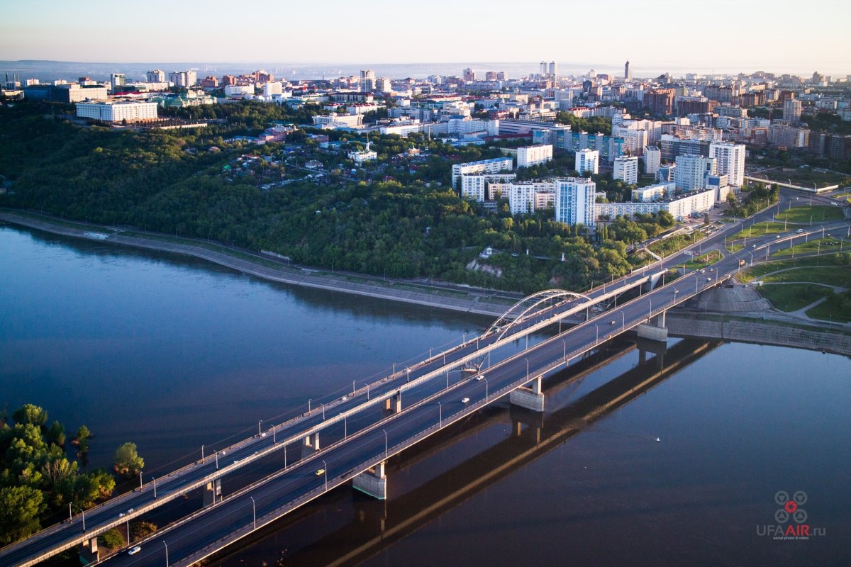 Уфа набережная реки мост