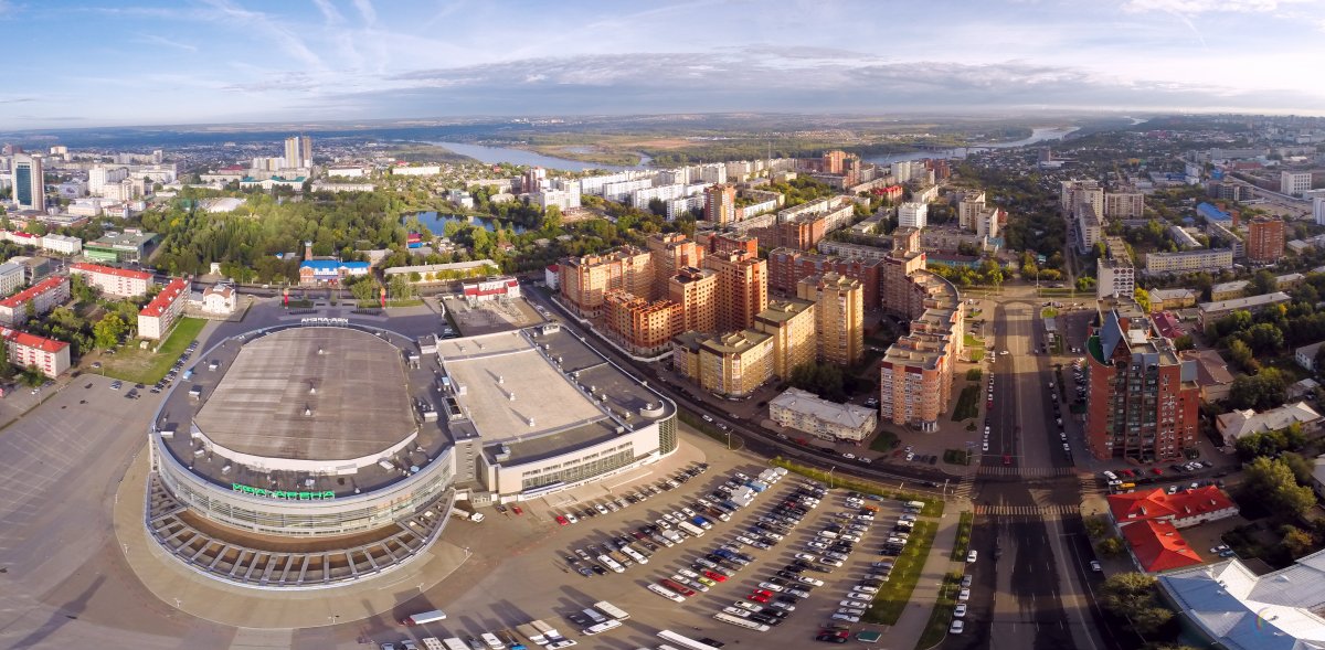 Парк Ленина центр Уфа вид сверху