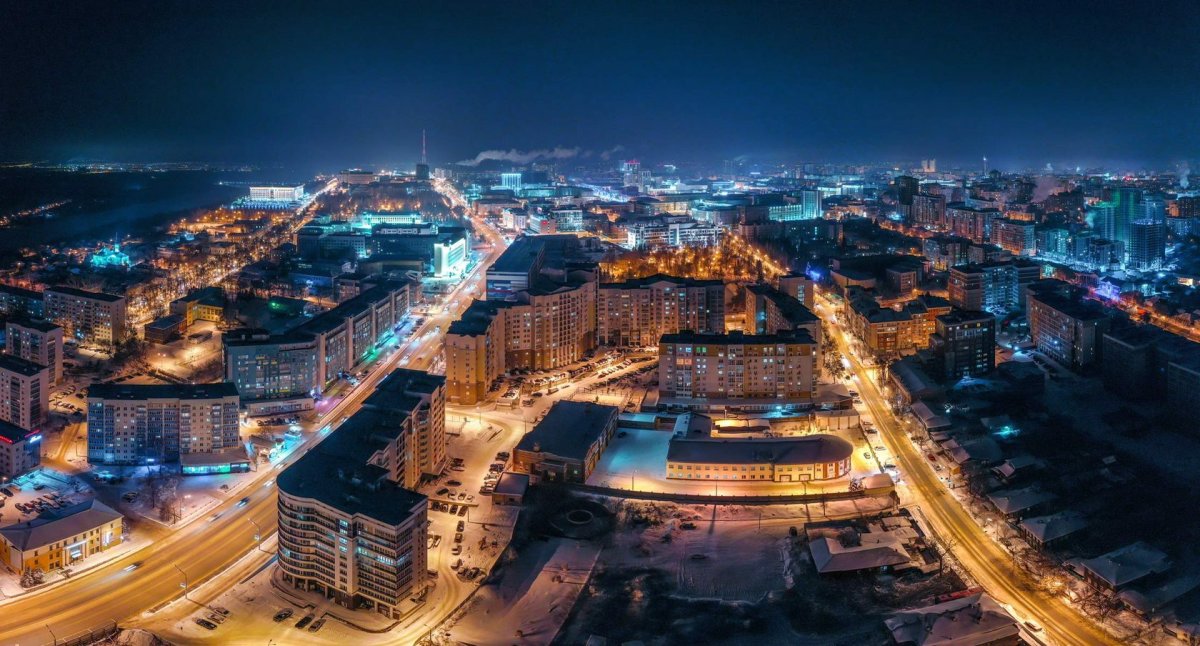 Уфа панорама города