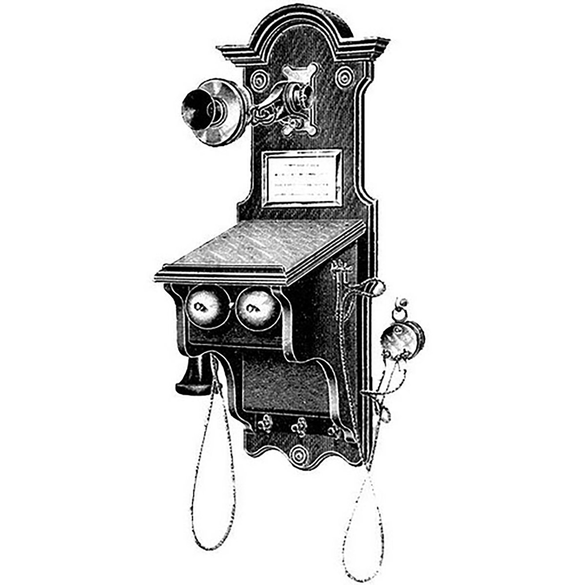 Телефонный аппарат на прозрачном фоне