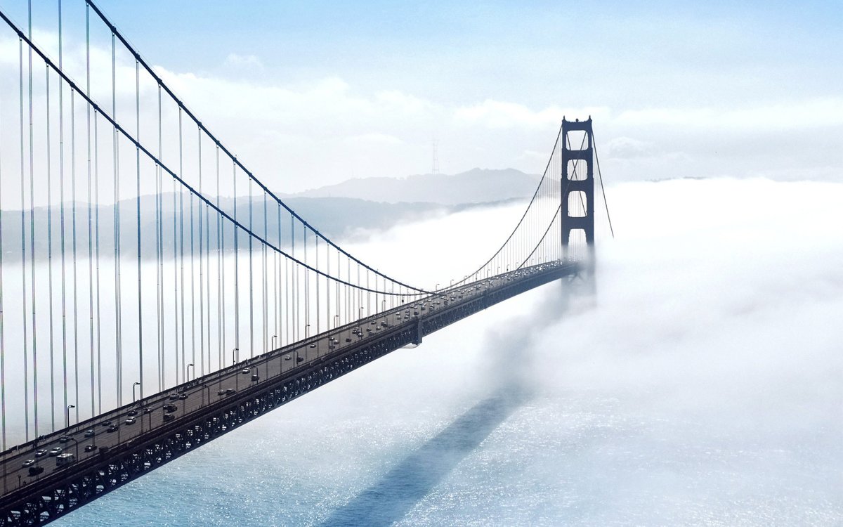 Мост золотые ворота в тумане