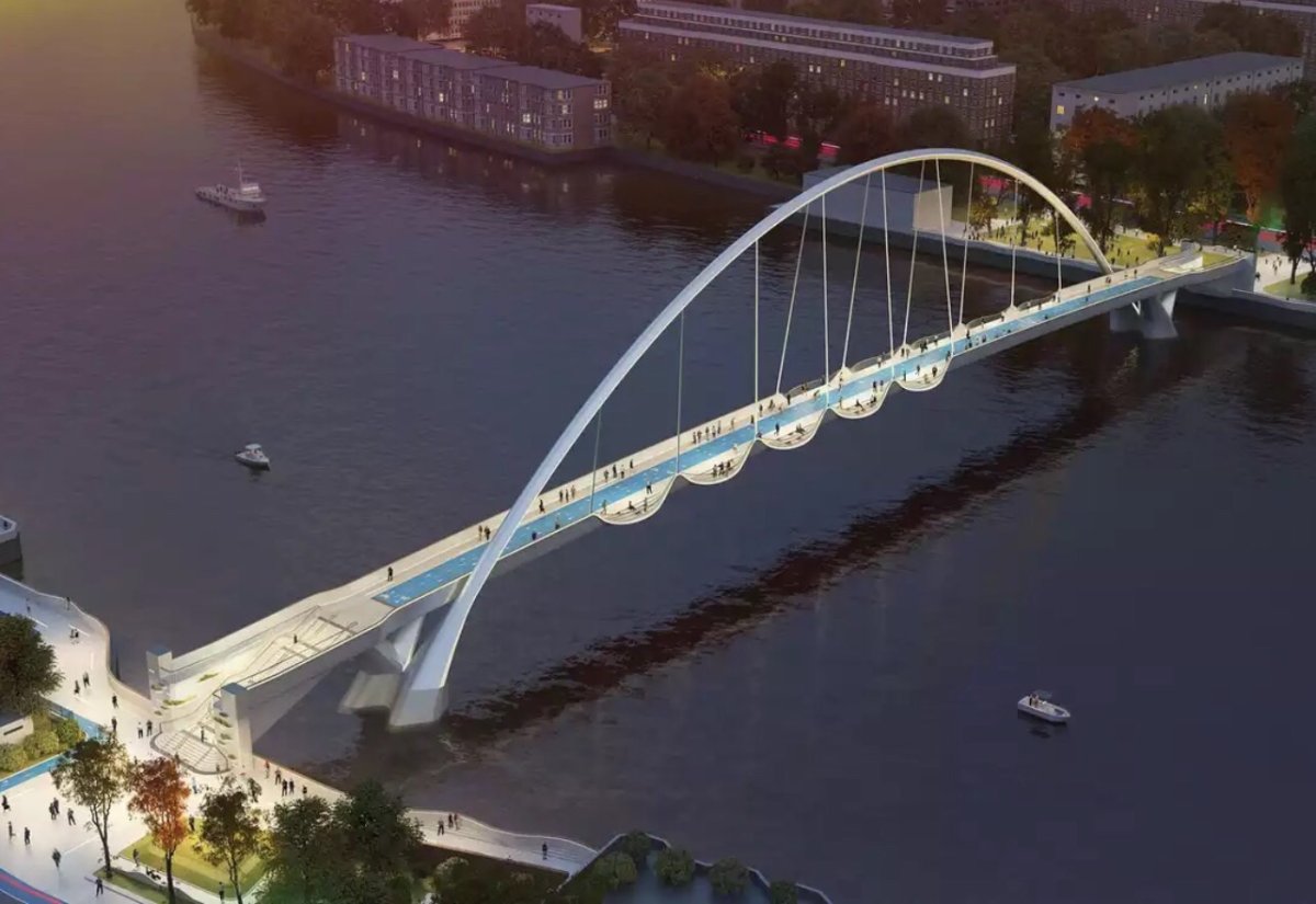 Арочный однопролетный мост