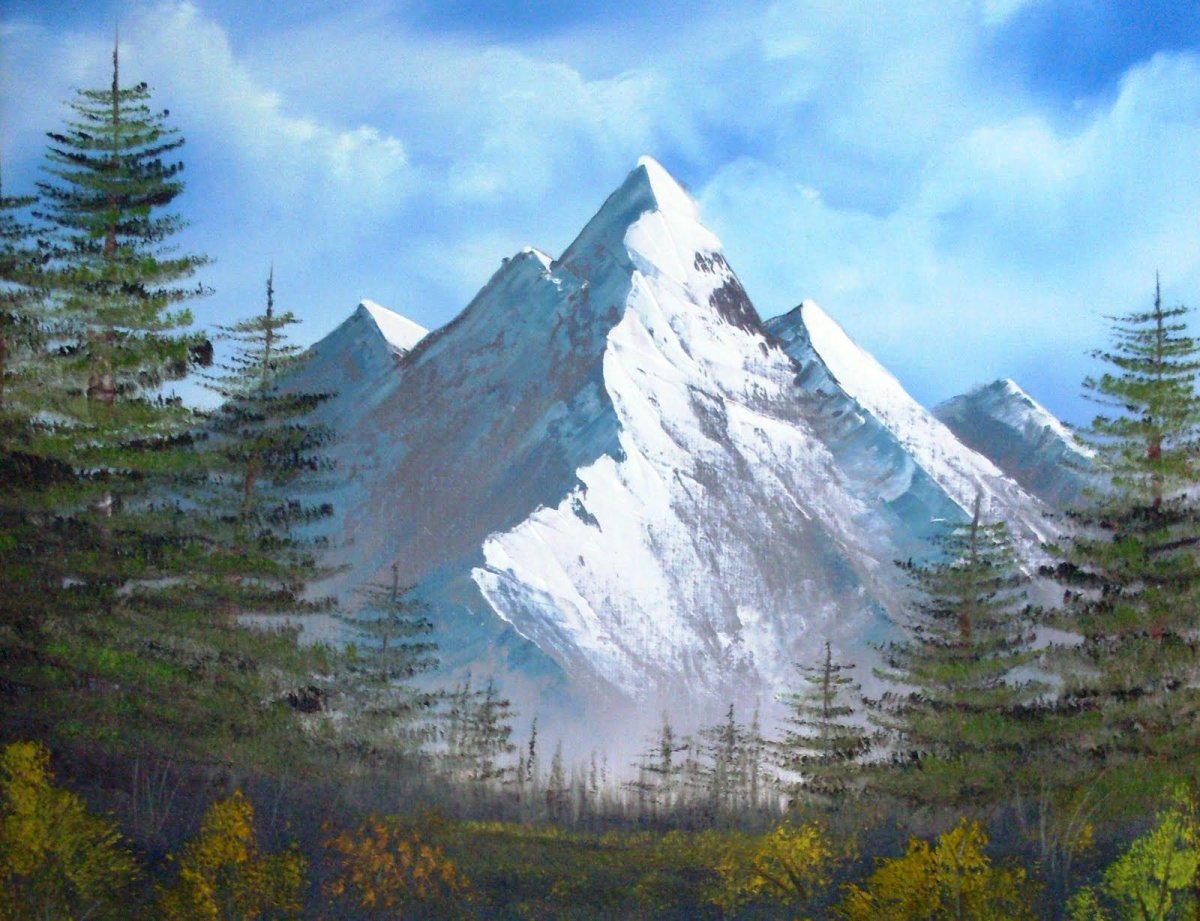 Горы маслом