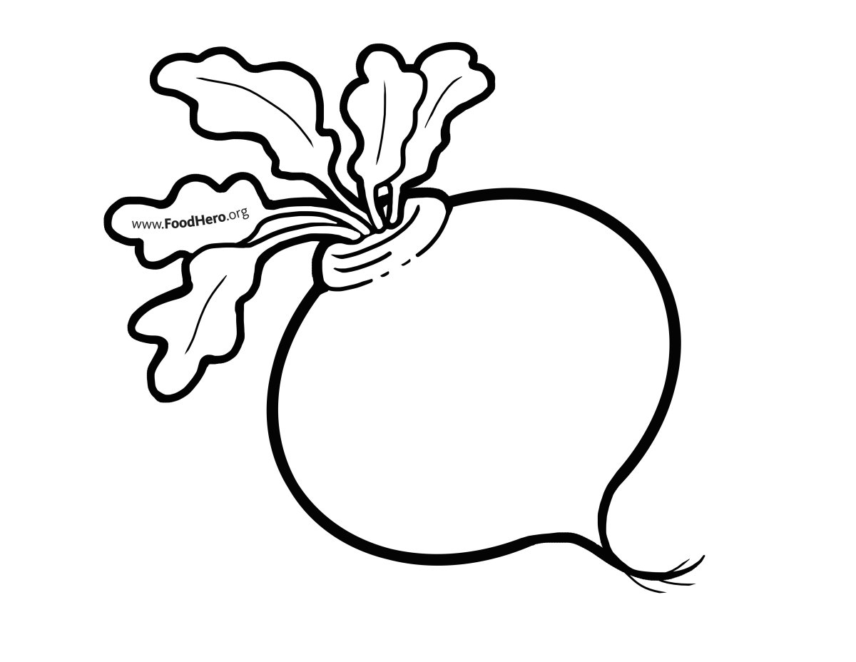 Свекла раскраска для детей