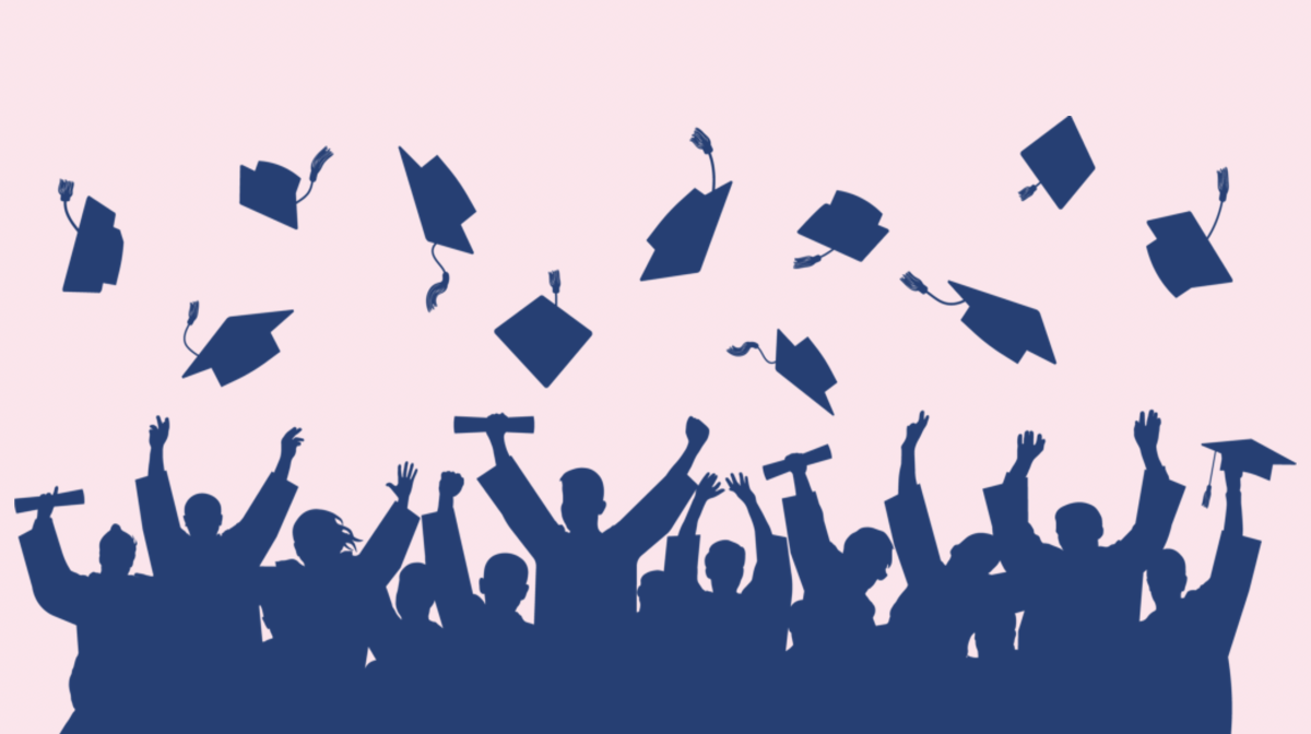 Выпускник на белом фоне