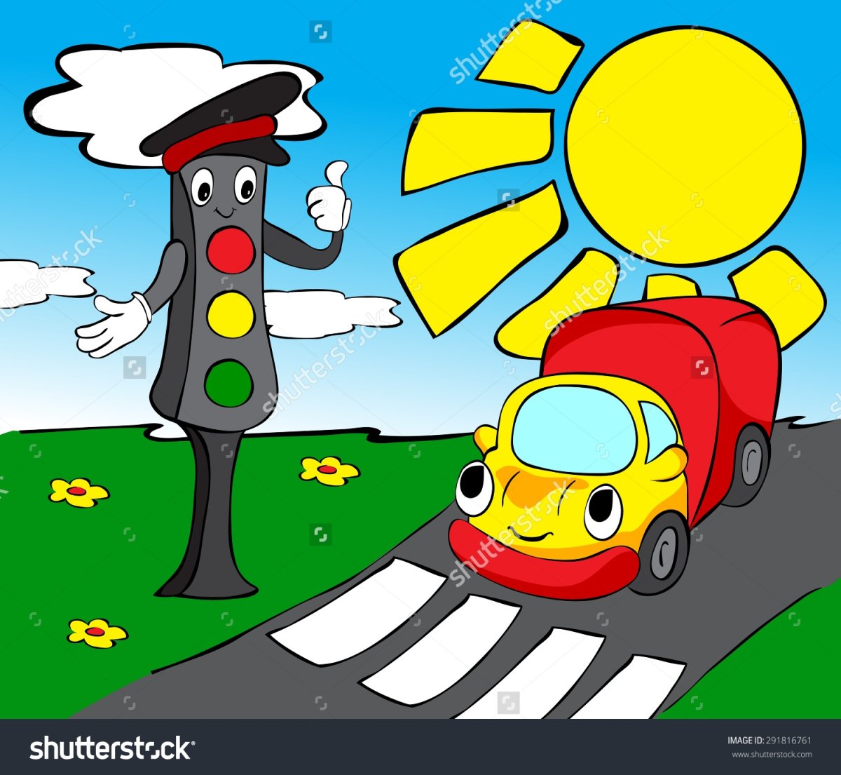 Машина светофоре мультяшный