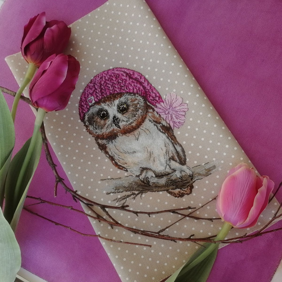 Вышивка Совенок