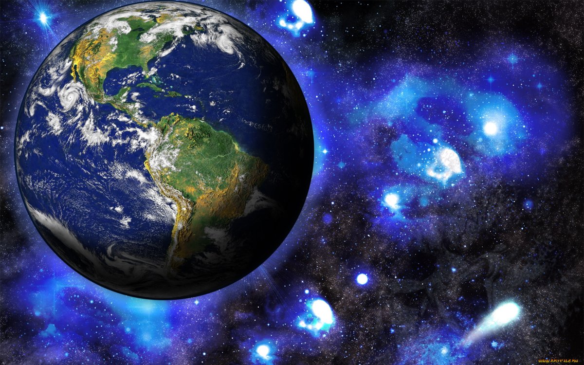 Вид земли из космоса