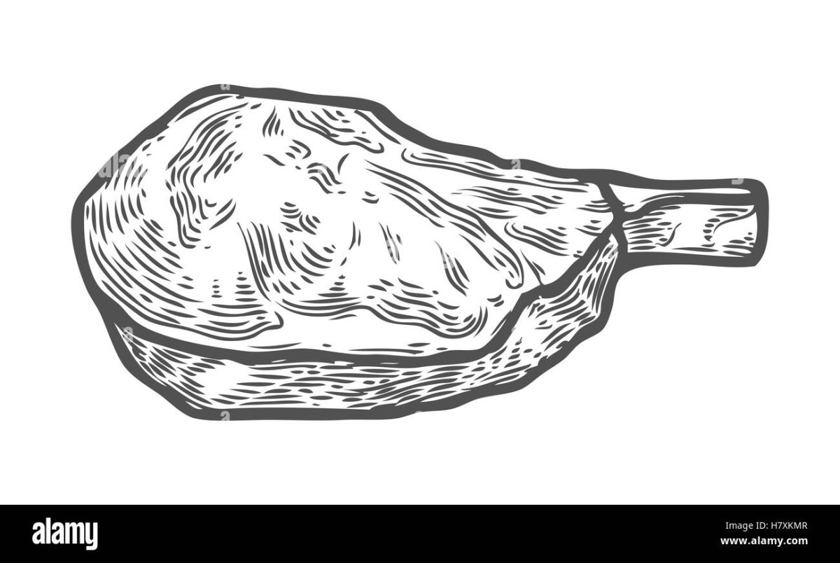 Рулька свиная вектор