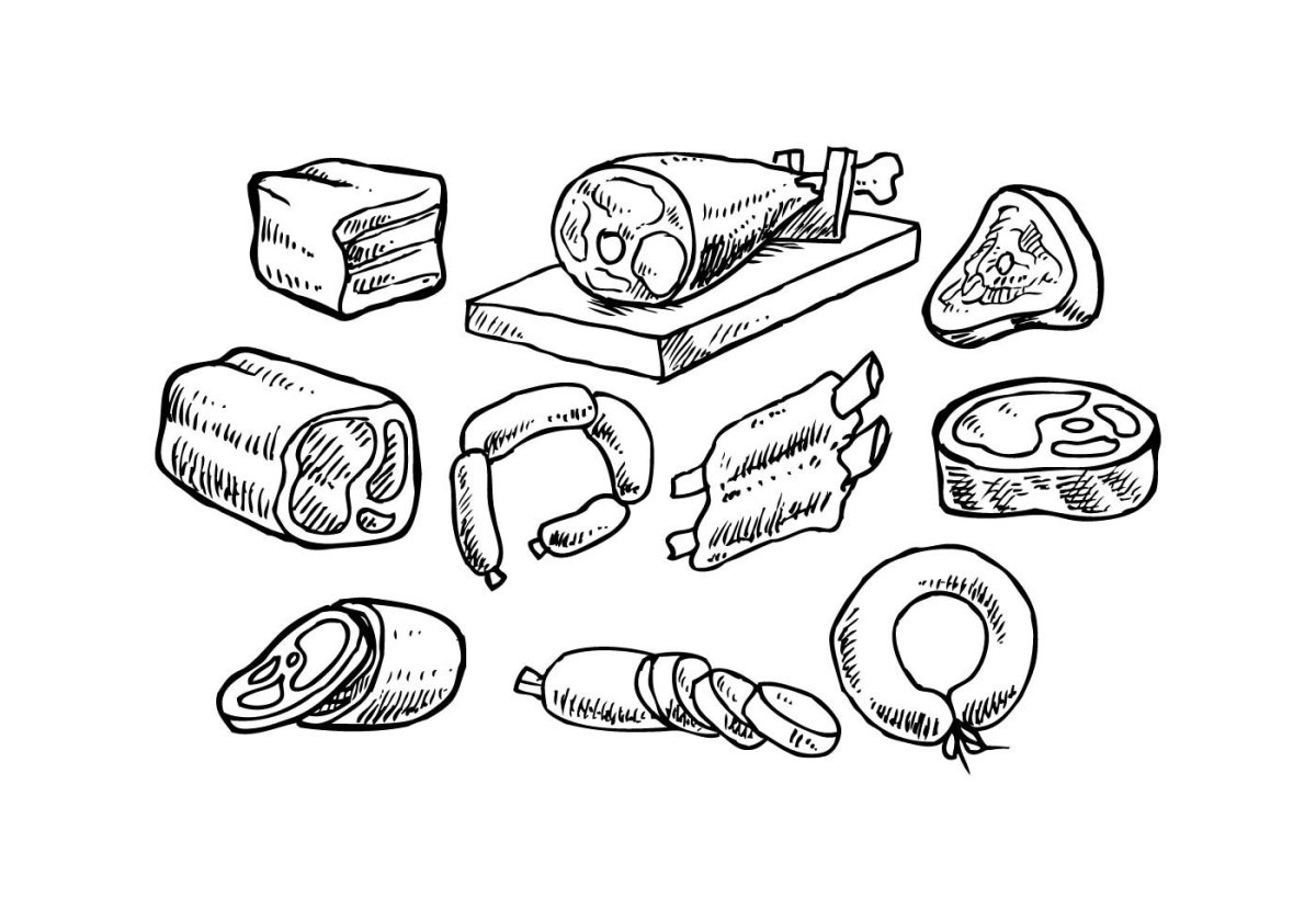 Раскраска продукты