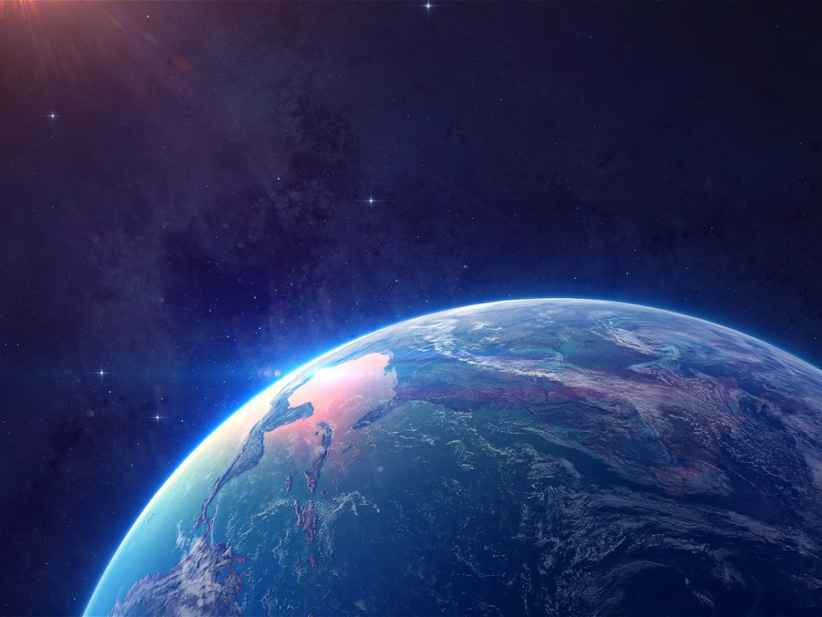 Россия из космоса ночью