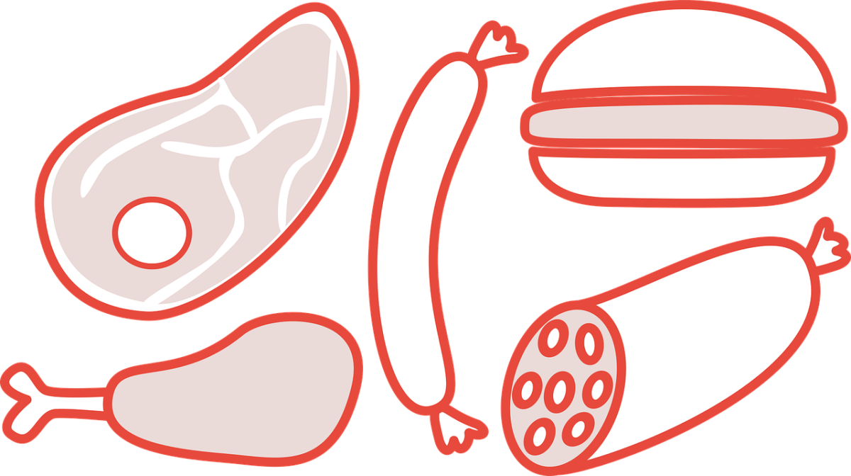 Раскраска мясная изделия