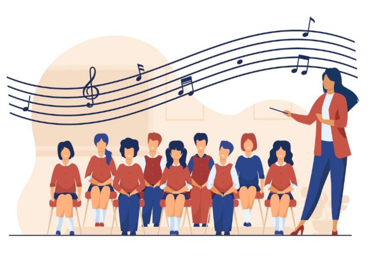 Дирижер хора рисунок