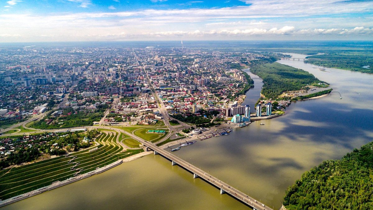 Барнаул с высоты птичьего полета