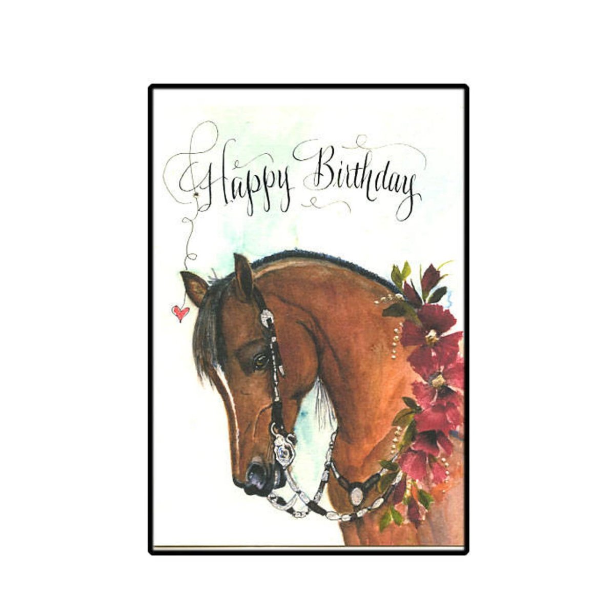 С днем рождения акварель лошадь