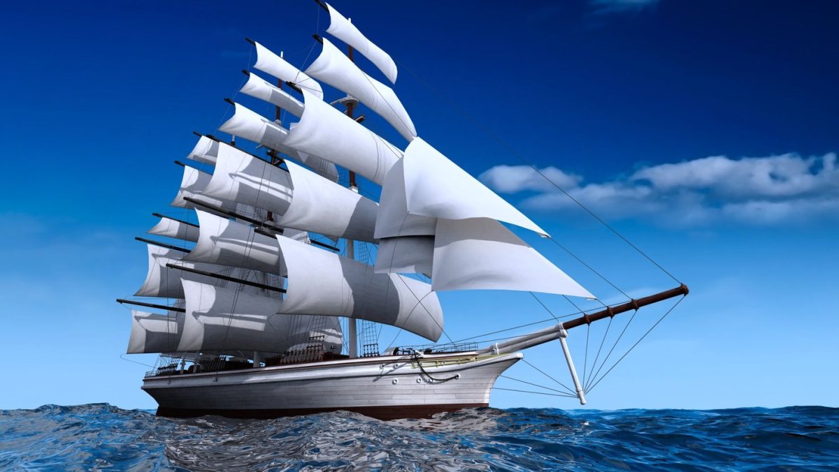 Парусник в море