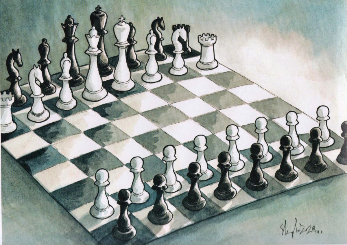Шахматные фигуры живопись