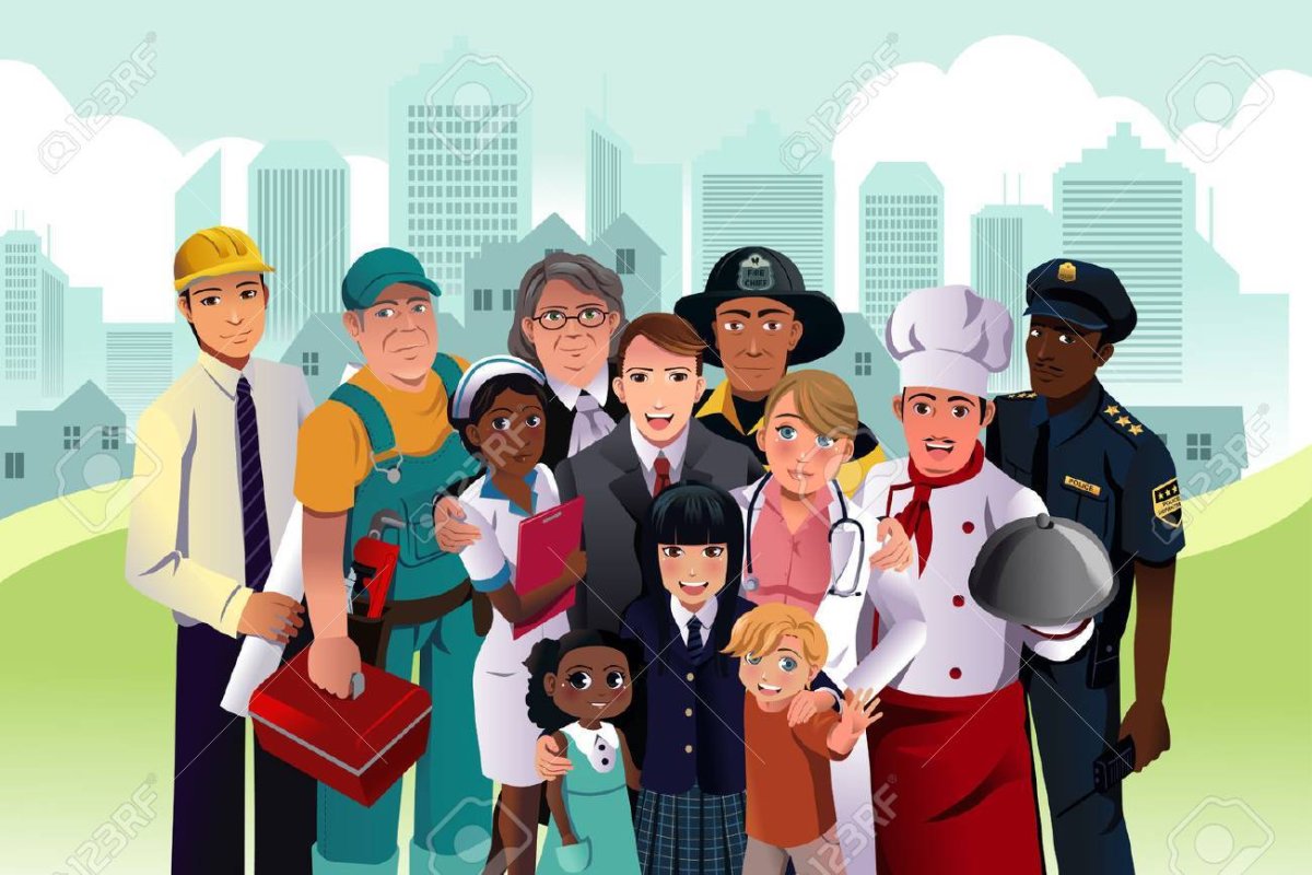 Несколько профессий в одной картинке