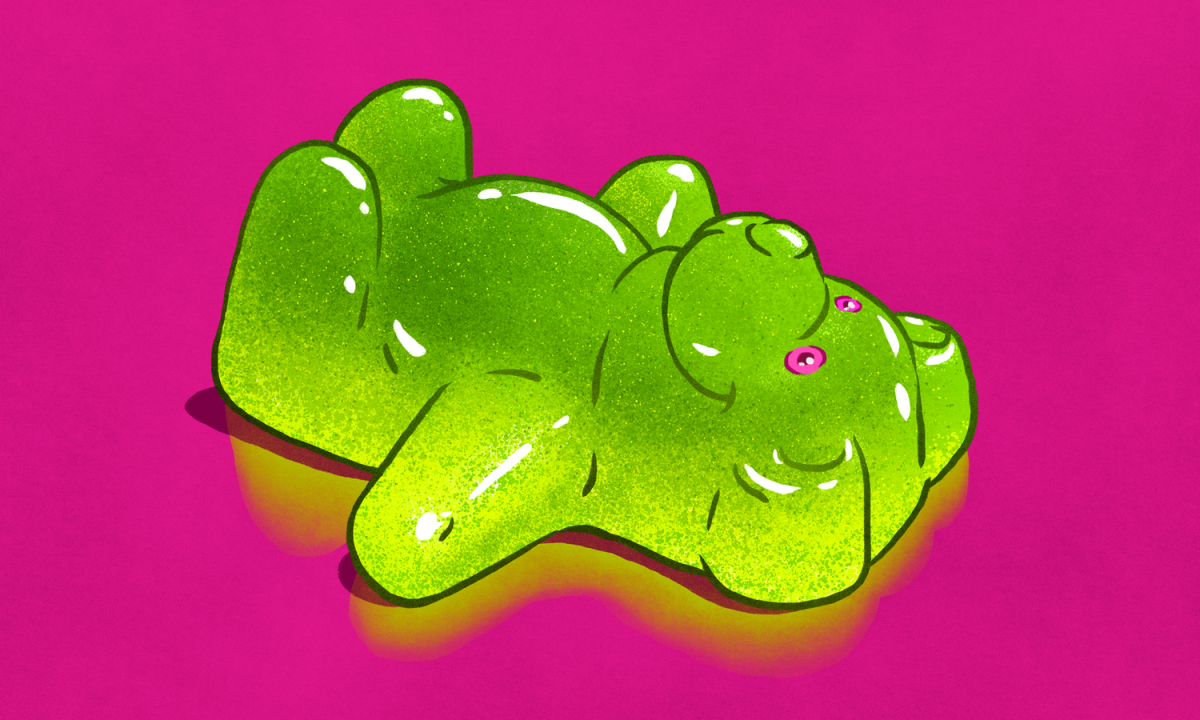 ЖЕЛЕЙНЫЙ медведь Валера синий