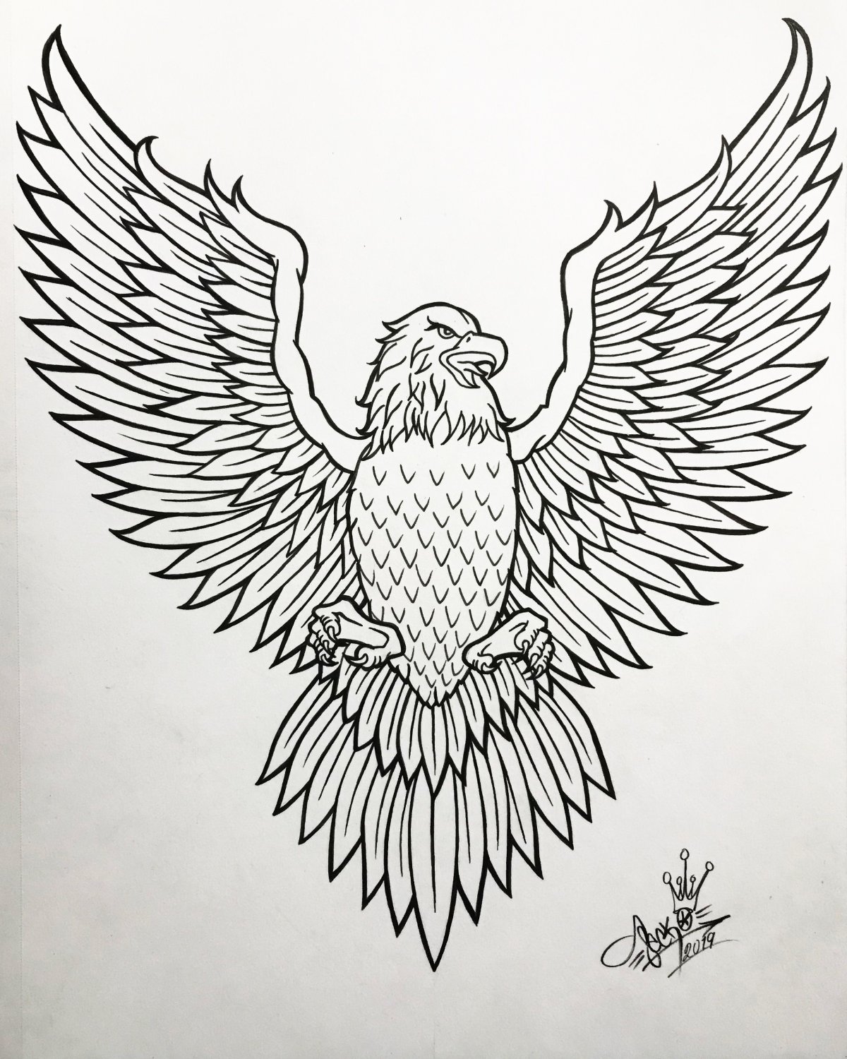 Орел рисунок тату