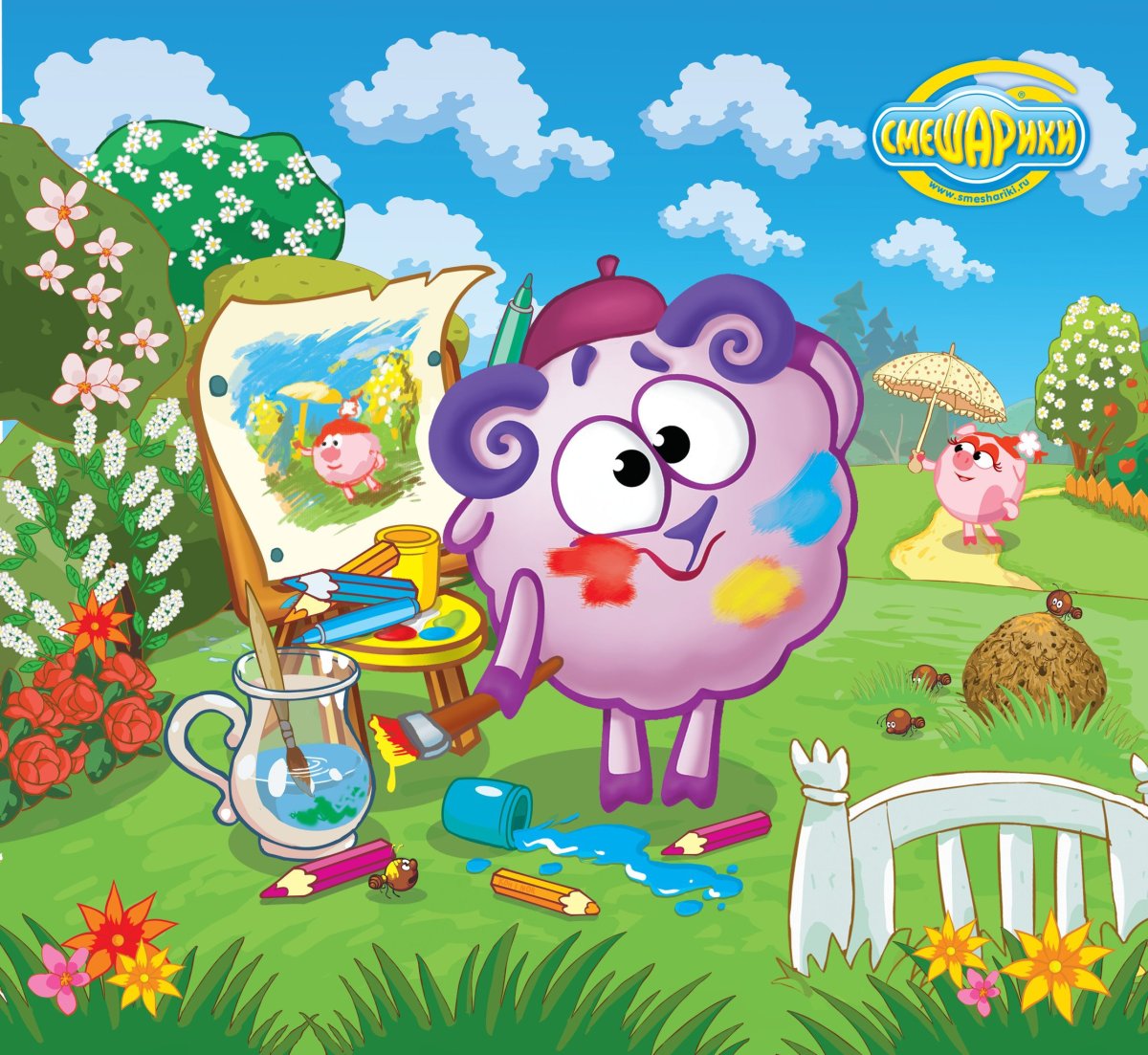 Смешарики Нюша и Бараш