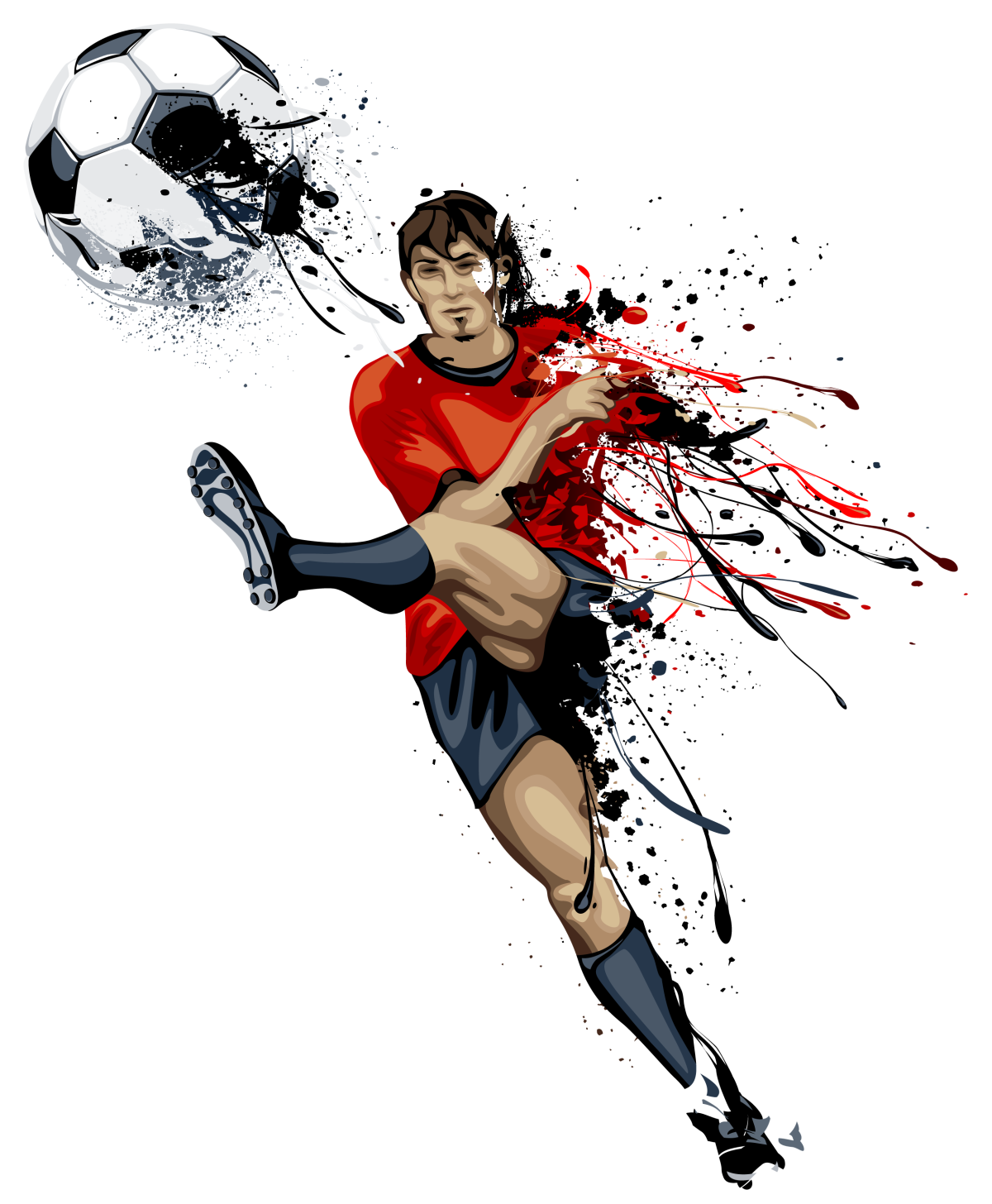 Футболист рисунок