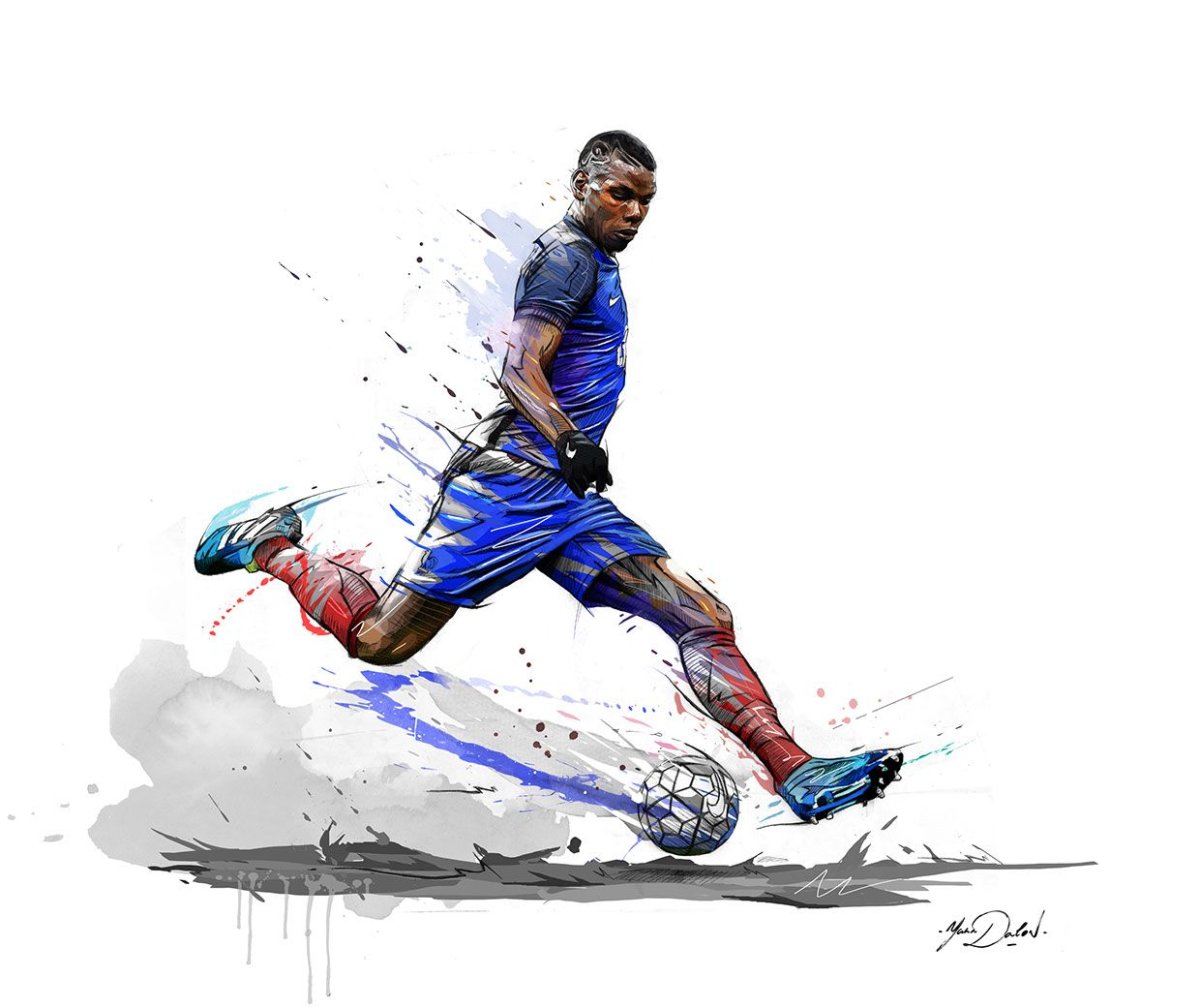 Футболист рисунок