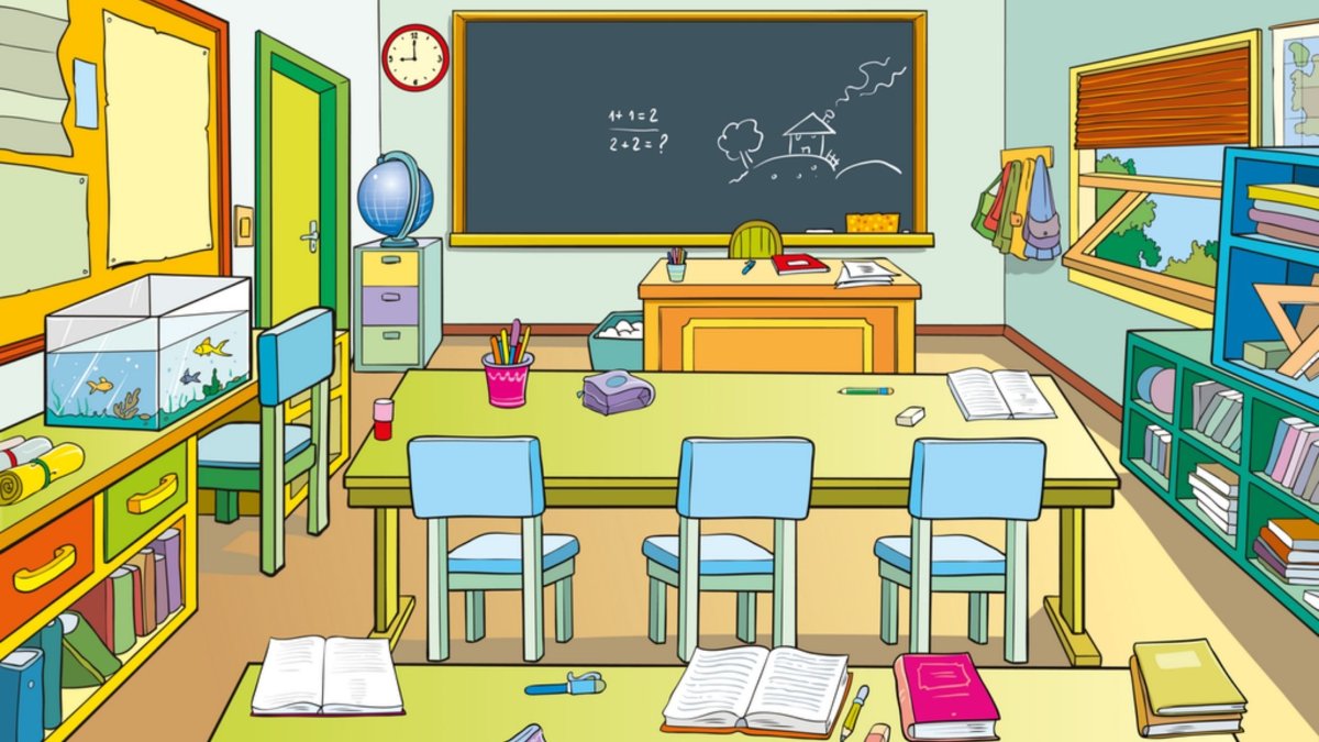 Школьный класс мультяшный