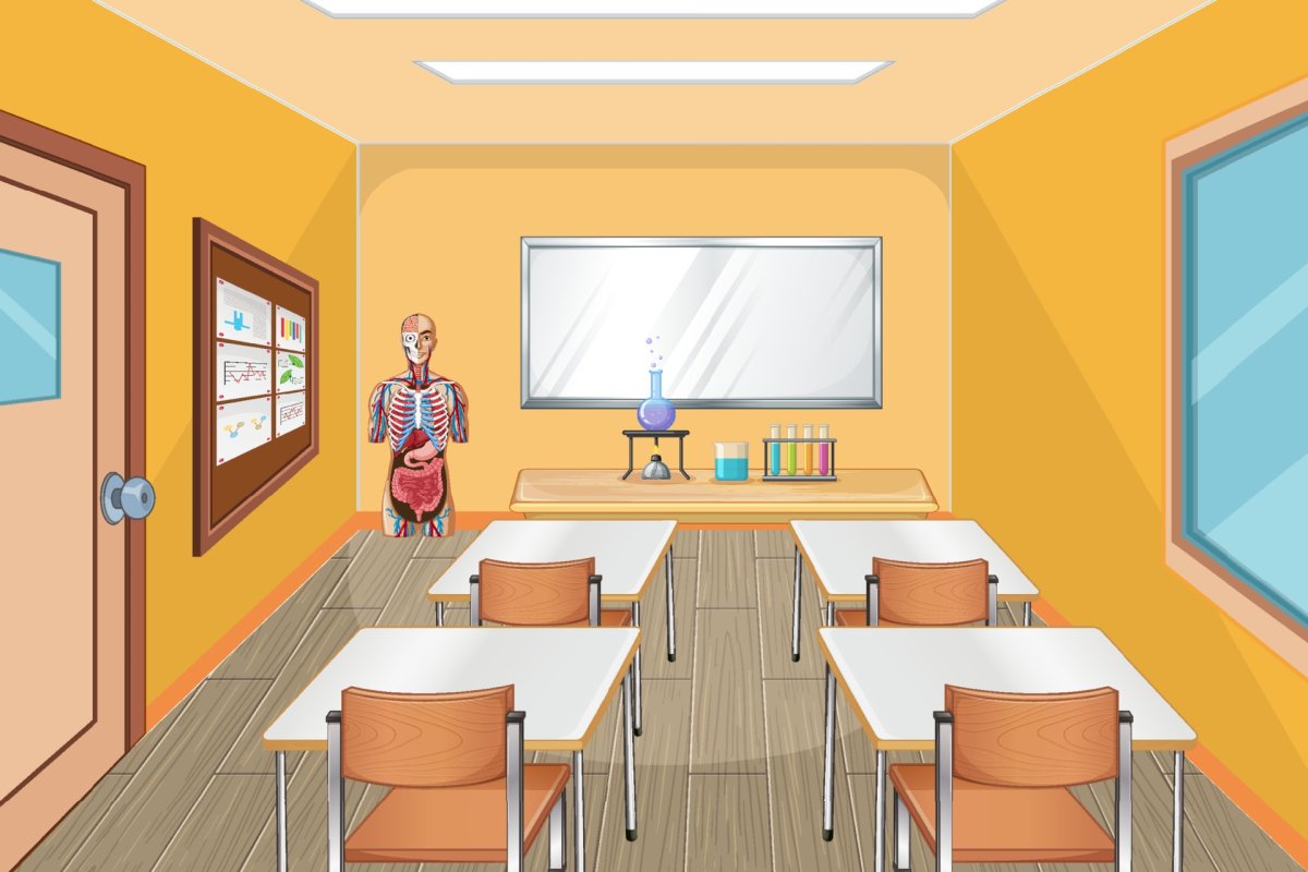 Школьный класс мультяшный