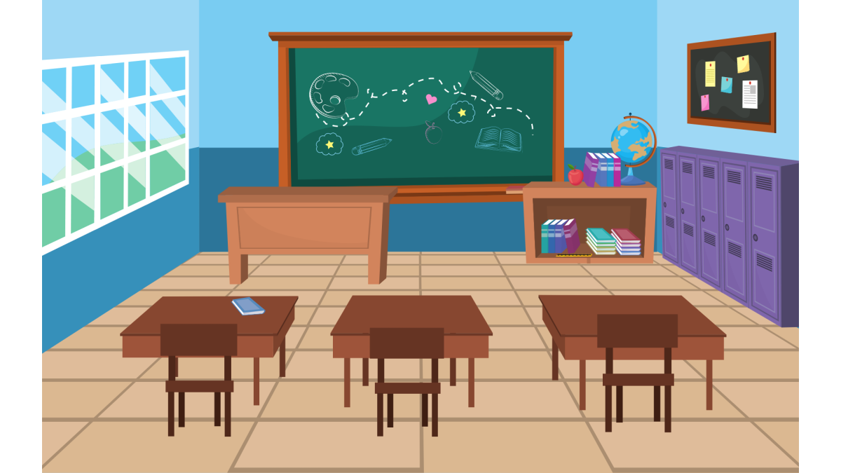Школьный класс мультяшный