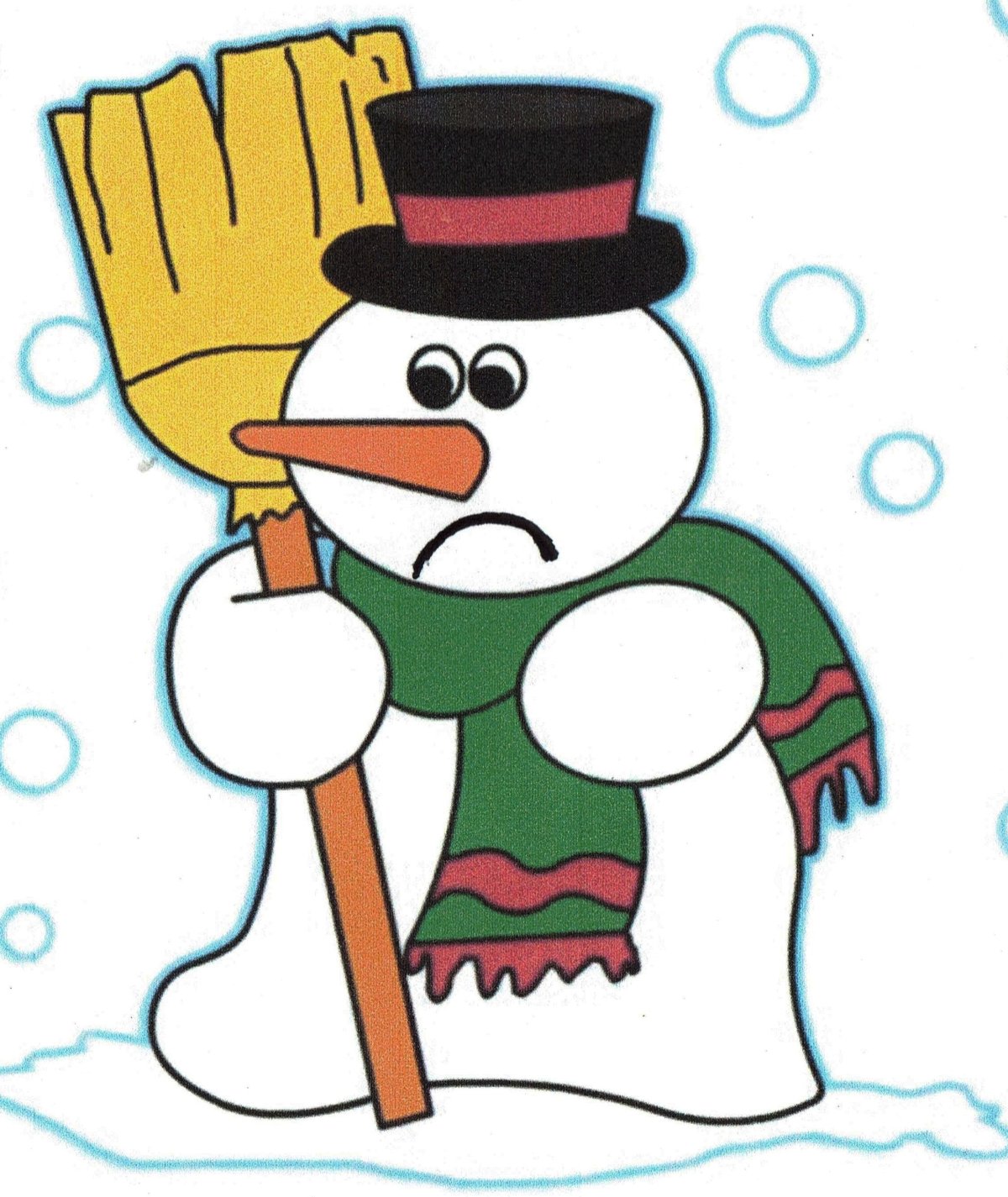 Снеговик раскраска