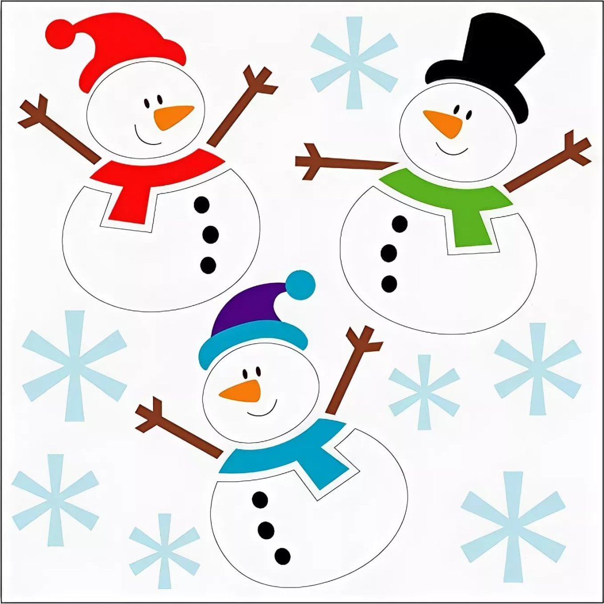 Снеговик рисунок для детей Снеговик из бутылки