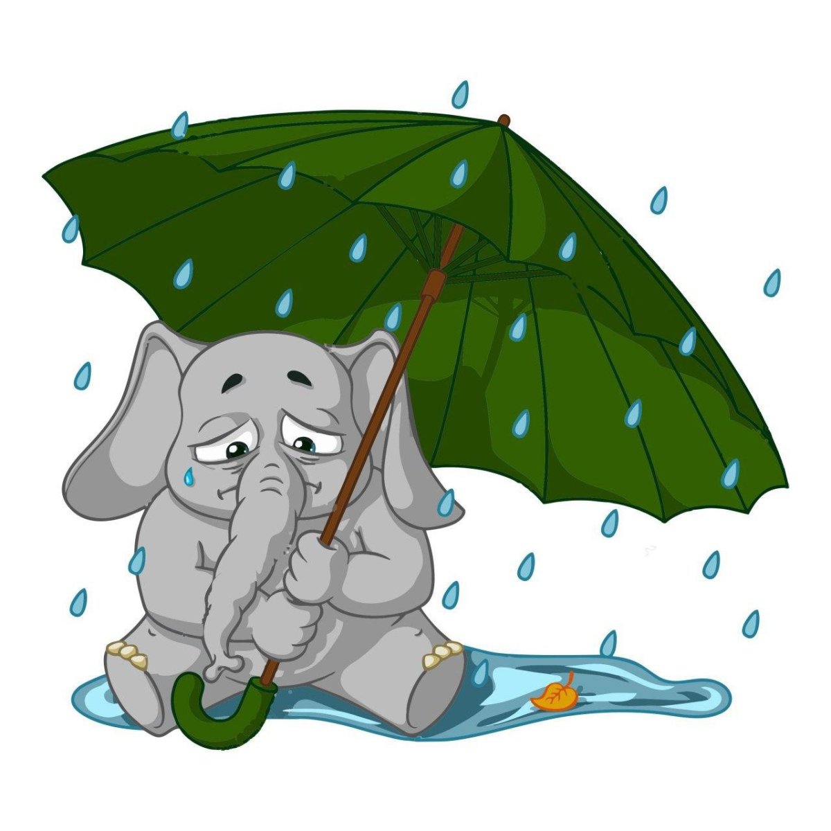 Зайчик под зонтиком