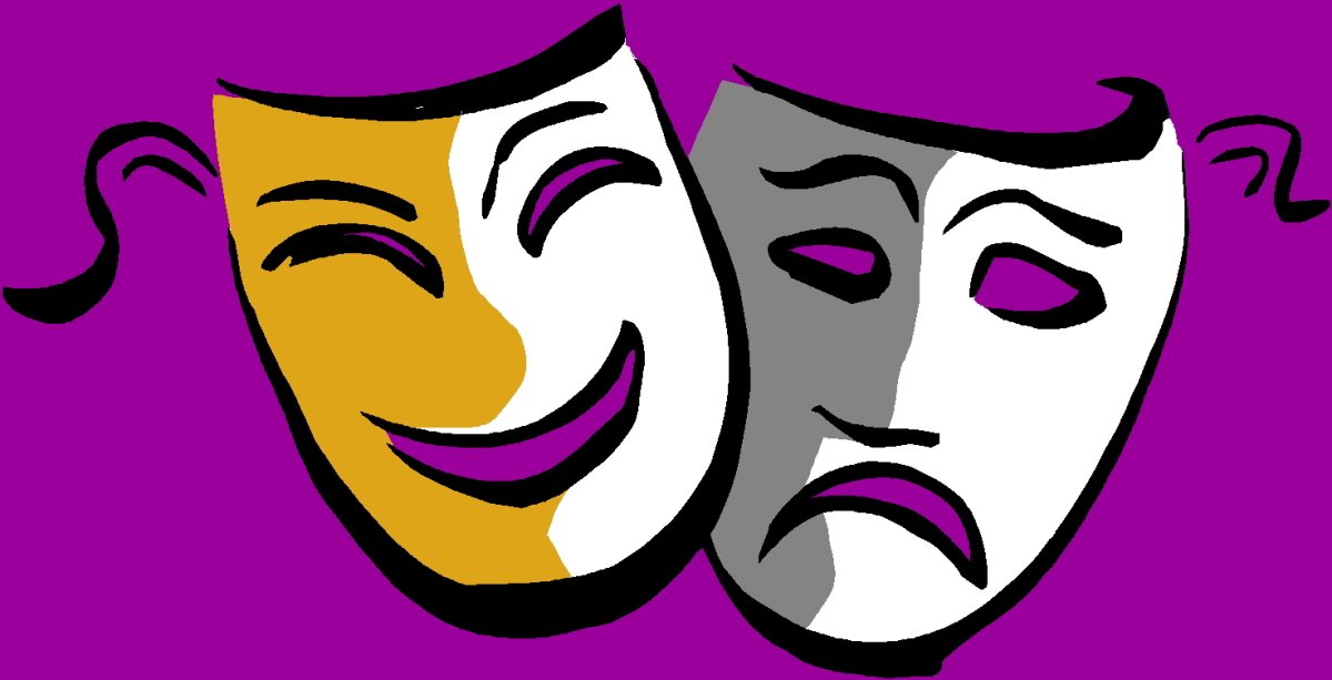 Театральная маска в цвете