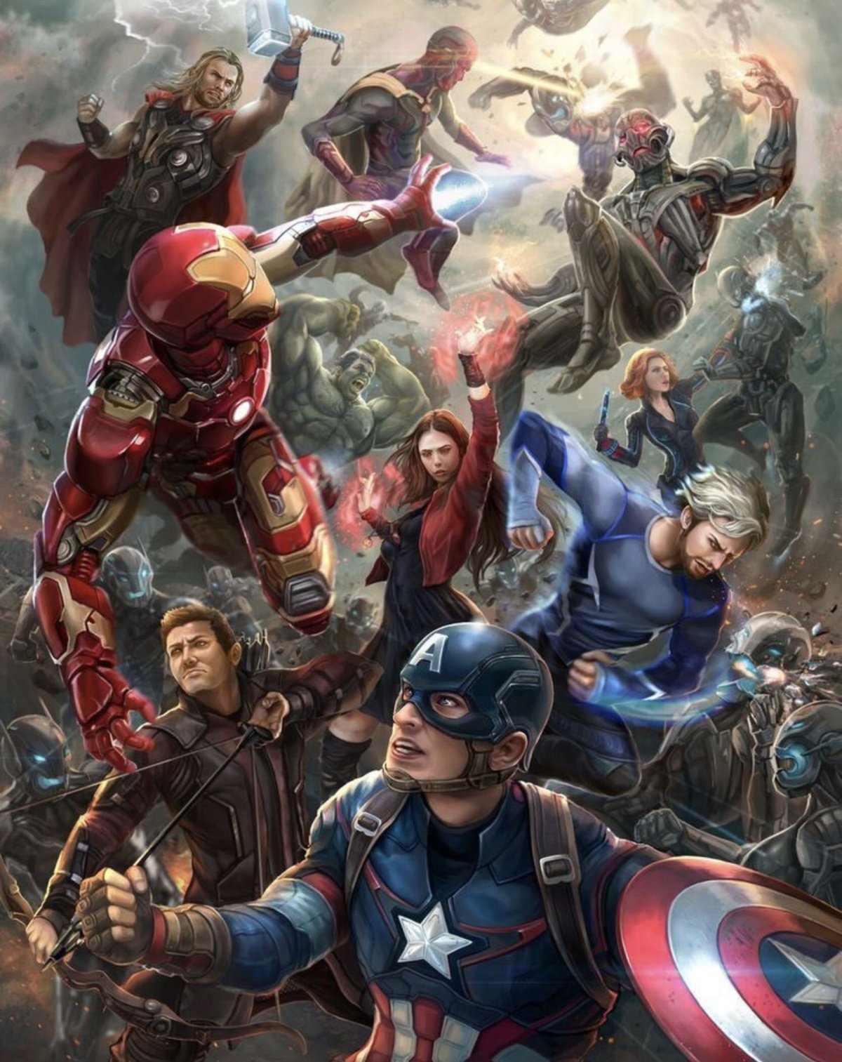 Рисование персонажей Марвел