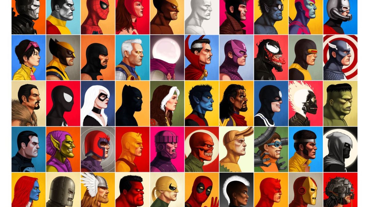 Главные персонажи Марвел