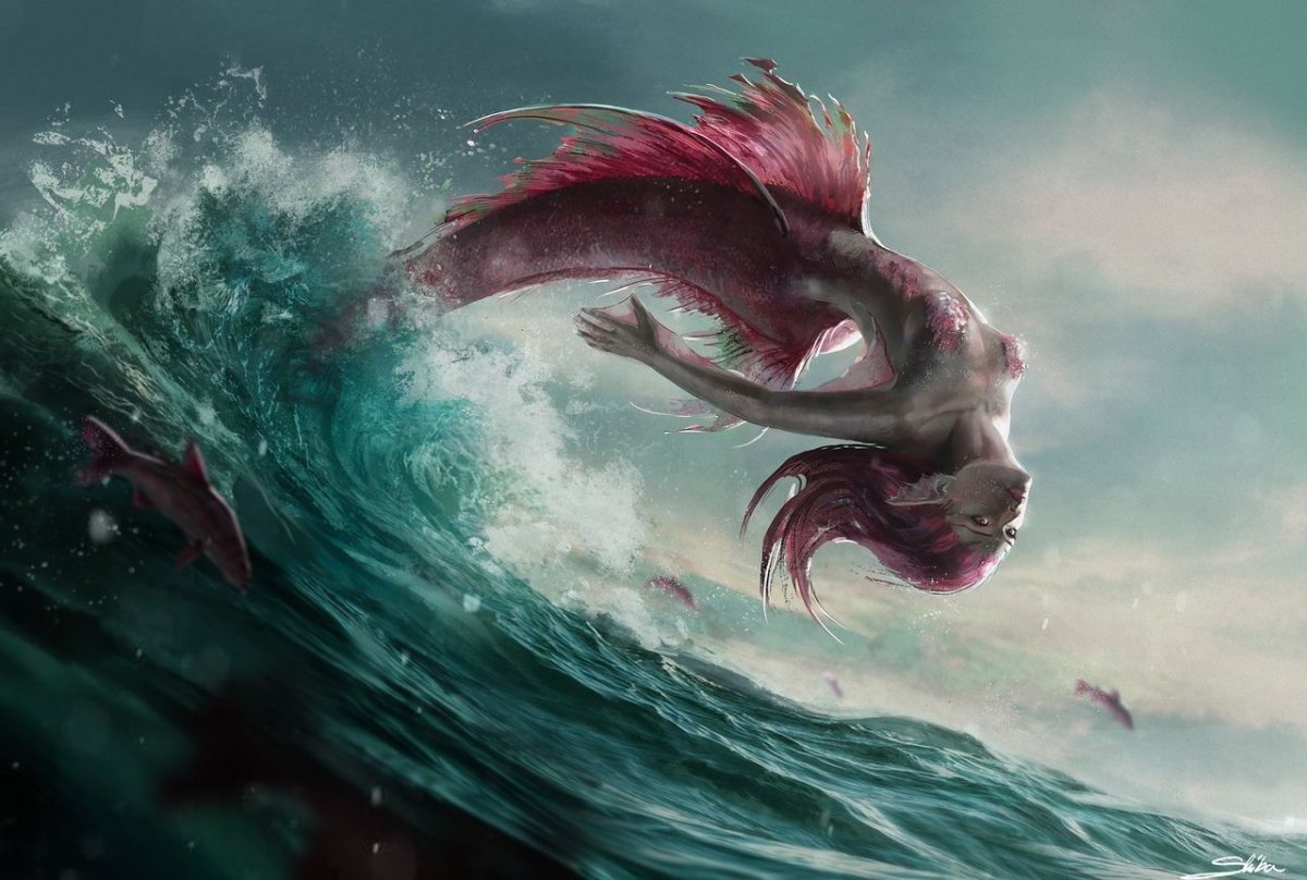 Морские чудовища русалки сирены