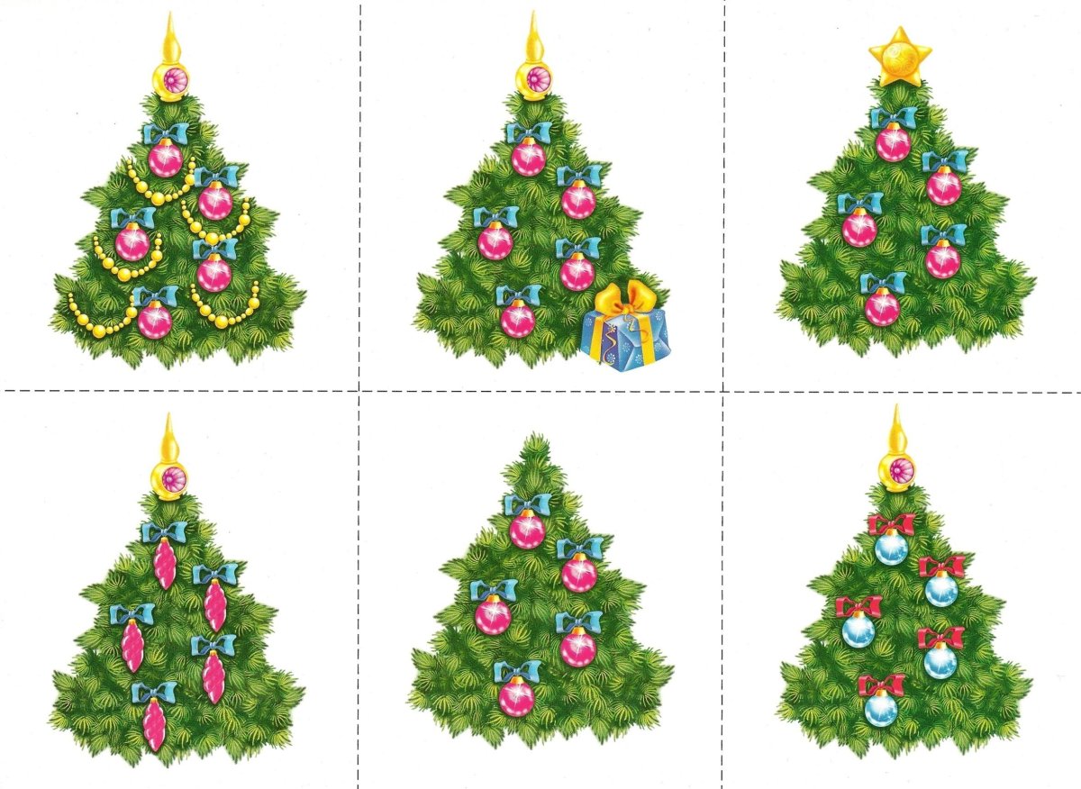 Силуэты хвойных деревьев