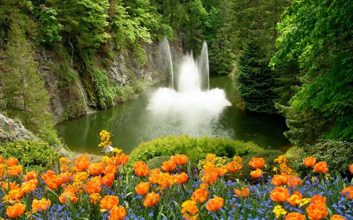 Весна водопад