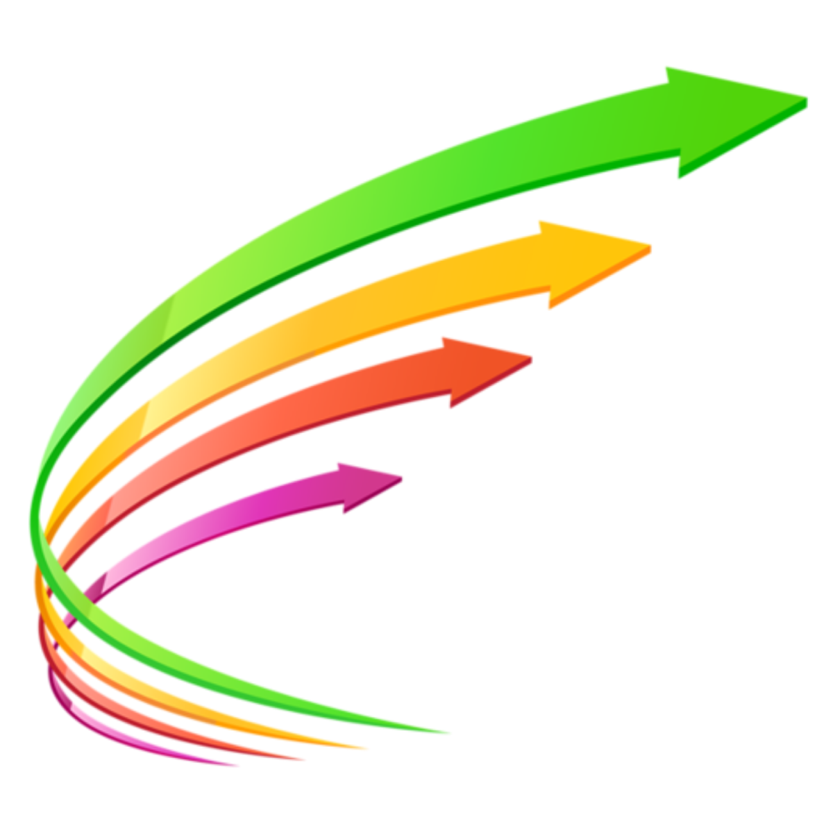 Цветные стрелочки на прозрачном фоне