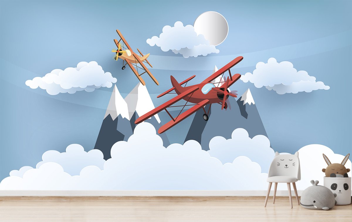 Самолет над облаками