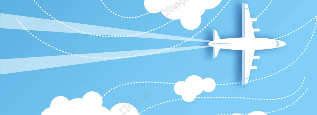 Самолет на синем фоне