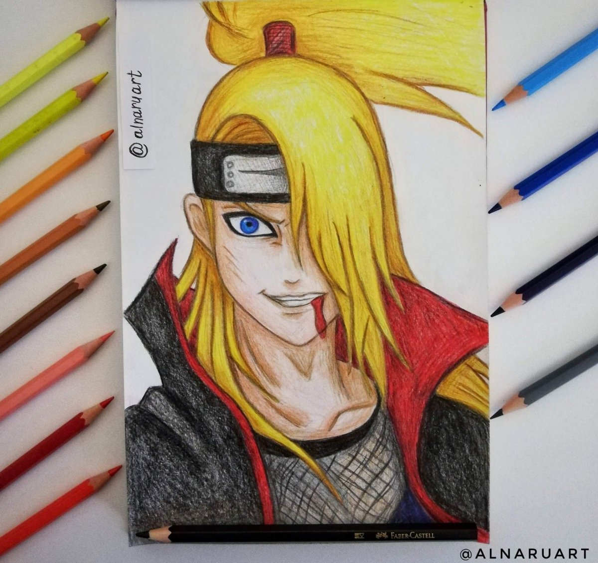 Аниме рисовать,, аниме Наруто,, Дейдара