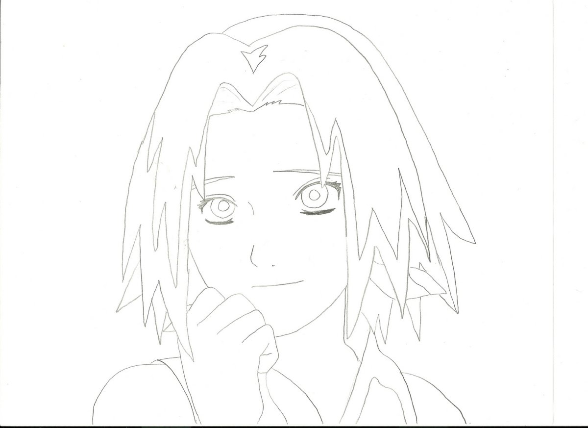 Раскраска аниме Сакура Харуно