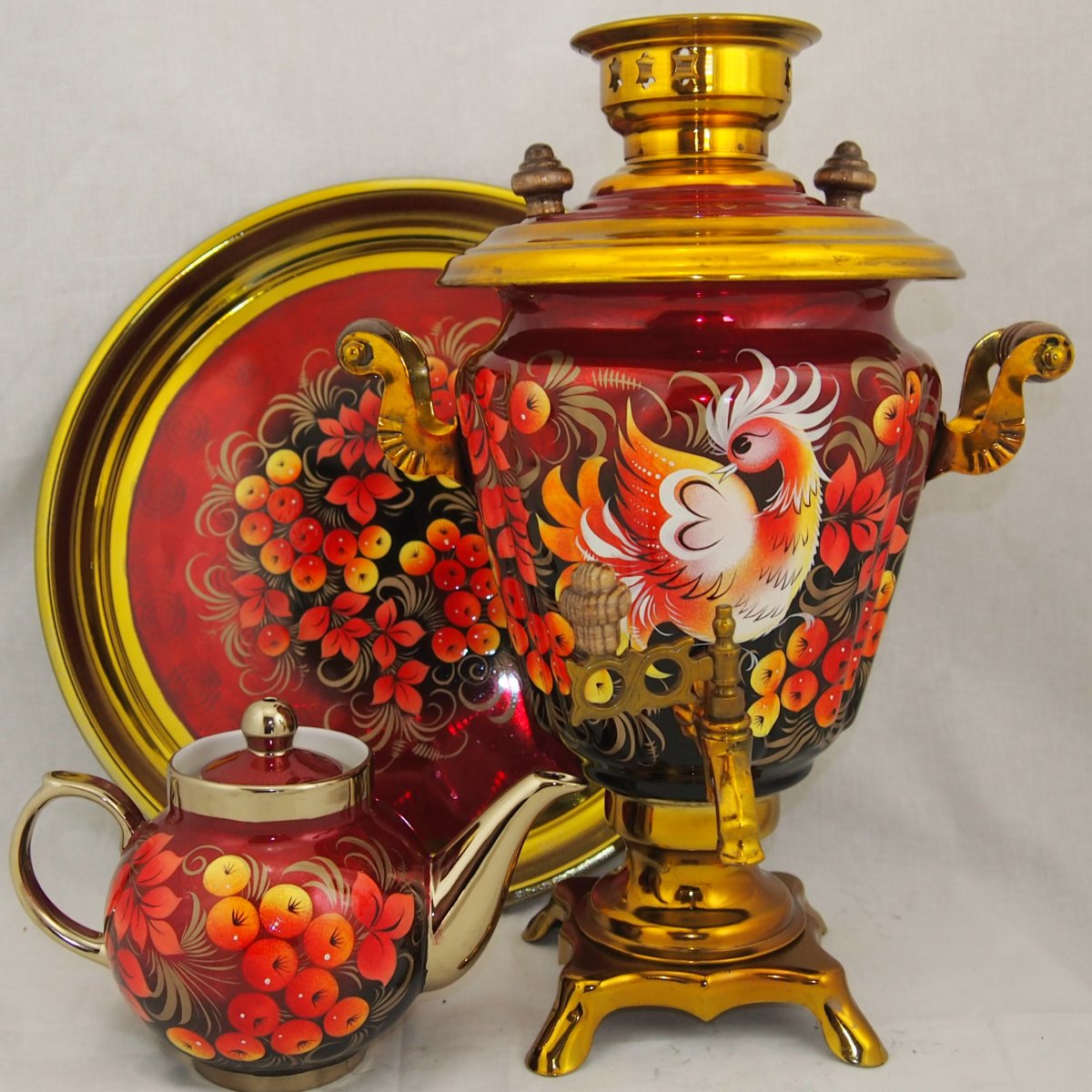 Традиционные Тульский самовар расписной