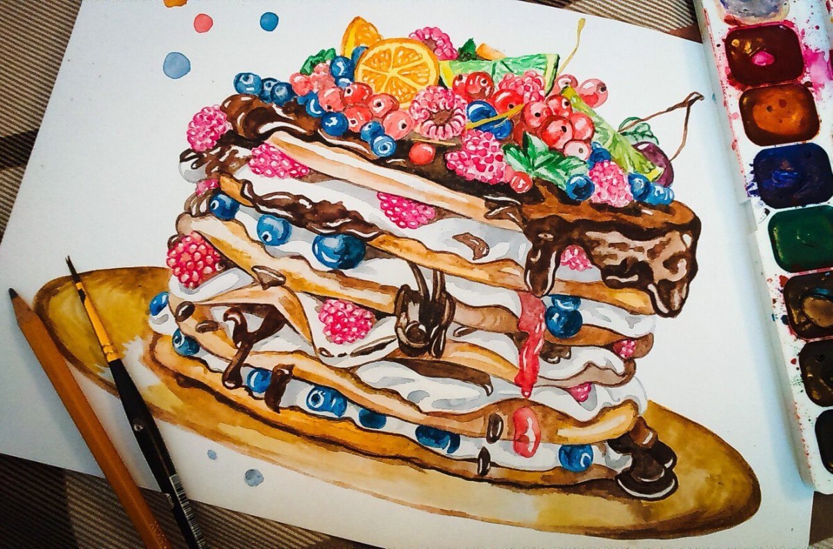 Скетчинг тортик