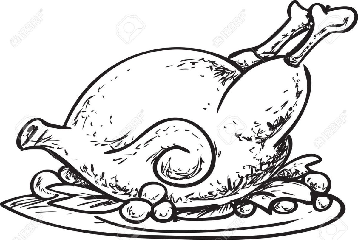 Курица еда раскраска